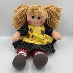 Rag doll 15" Ideal First Doll for Babies & Toddlers Soft Blonde Hair Pretend